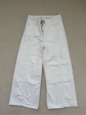 Gap Kids High Rise White Wide-Leg Jeans size 8
